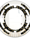 Gold Retro 80s - Modern Round or Oval Wall Mirror - Space