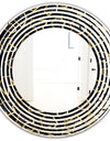 Gold Retro 80s - Modern Round or Oval Wall Mirror - Wave