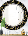 Gold Retro 80s - Modern Round or Oval Wall Mirror - Triple C