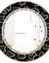 Gold Retro 80s - Modern Round or Oval Wall Mirror - Triple C