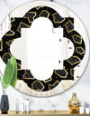 Gold Retro 80s - Modern Round or Oval Wall Mirror - Quatrefoil