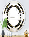 Gold Retro 80s - Modern Round or Oval Wall Mirror - Space