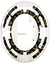 Gold Retro 80s - Modern Round or Oval Wall Mirror - Space