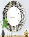 Gold Retro 80s - Modern Round or Oval Wall Mirror - Wave