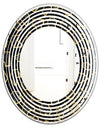 Gold Retro 80s - Modern Round or Oval Wall Mirror - Wave