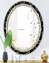 Gold Retro 80s - Modern Round or Oval Wall Mirror - Triple C