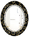 Gold Retro 80s - Modern Round or Oval Wall Mirror - Triple C