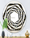 Gold Retro 80s - Modern Round or Oval Wall Mirror - Whirl