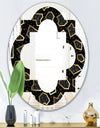 Gold Retro 80s - Modern Round or Oval Wall Mirror - Quatrefoil