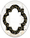 Gold Retro 80s - Modern Round or Oval Wall Mirror - Quatrefoil