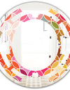 Geometrical Retro Design II - Modern Round or Oval Wall Mirror - Space