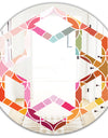 Geometrical Retro Design II - Modern Round or Oval Wall Mirror - Hexagon Star