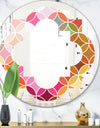 Geometrical Retro Design II - Modern Round or Oval Wall Mirror - Quatrefoil
