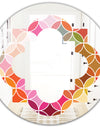 Geometrical Retro Design II - Modern Round or Oval Wall Mirror - Quatrefoil