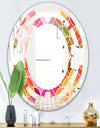 Geometrical Retro Design II - Modern Round or Oval Wall Mirror - Space