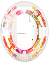 Geometrical Retro Design II - Modern Round or Oval Wall Mirror - Space