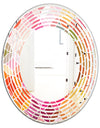 Geometrical Retro Design II - Modern Round or Oval Wall Mirror - Wave