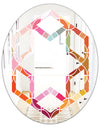 Geometrical Retro Design II - Modern Round or Oval Wall Mirror - Hexagon Star