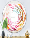 Geometrical Retro Design II - Modern Round or Oval Wall Mirror - Whirl