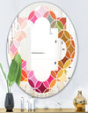 Geometrical Retro Design II - Modern Round or Oval Wall Mirror - Quatrefoil