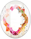 Geometrical Retro Design II - Modern Round or Oval Wall Mirror - Quatrefoil