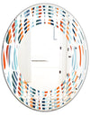 Retro Abstract Drops V - Modern Round or Oval Wall Mirror - Wave
