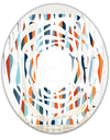 Retro Abstract Drops V - Modern Round or Oval Wall Mirror - Whirl