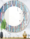 Retro Abstract Drops VIII - Modern Round or Oval Wall Mirror - Wave