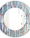 Retro Abstract Drops VIII - Modern Round or Oval Wall Mirror - Wave