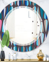Retro Abstract Drops VIII - Modern Round or Oval Wall Mirror - Triple C