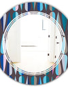Retro Abstract Drops VIII - Modern Round or Oval Wall Mirror - Triple C