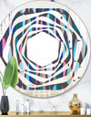 Retro Abstract Drops VIII - Modern Round or Oval Wall Mirror - Whirl
