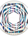 Retro Abstract Drops VIII - Modern Round or Oval Wall Mirror - Whirl