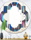 Retro Abstract Drops VIII - Modern Round or Oval Wall Mirror - Quatrefoil