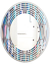 Retro Abstract Drops VIII - Modern Round or Oval Wall Mirror - Wave