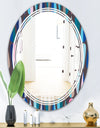 Retro Abstract Drops VIII - Modern Round or Oval Wall Mirror - Triple C