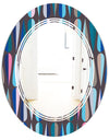 Retro Abstract Drops VIII - Modern Round or Oval Wall Mirror - Triple C