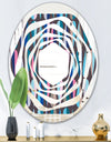 Retro Abstract Drops VIII - Modern Round or Oval Wall Mirror - Whirl