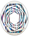 Retro Abstract Drops VIII - Modern Round or Oval Wall Mirror - Whirl