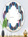 Retro Abstract Drops VIII - Modern Round or Oval Wall Mirror - Quatrefoil