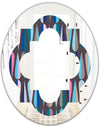Retro Abstract Drops VIII - Modern Round or Oval Wall Mirror - Quatrefoil