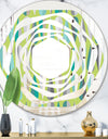 Retro Abstract Drops VI - Modern Round or Oval Wall Mirror - Whirl