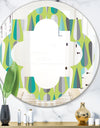 Retro Abstract Drops VI - Modern Round or Oval Wall Mirror - Quatrefoil