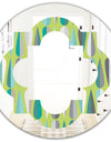 Retro Abstract Drops VI - Modern Round or Oval Wall Mirror - Quatrefoil
