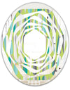 Retro Abstract Drops VI - Modern Round or Oval Wall Mirror - Whirl
