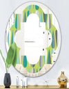 Retro Abstract Drops VI - Modern Round or Oval Wall Mirror - Quatrefoil