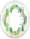 Retro Abstract Drops VI - Modern Round or Oval Wall Mirror - Quatrefoil