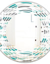 Retro Abstract Drops III - Modern Round or Oval Wall Mirror - Wave