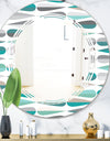 Retro Abstract Drops III - Modern Round or Oval Wall Mirror - Triple C