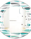 Retro Abstract Drops III - Modern Round or Oval Wall Mirror - Triple C